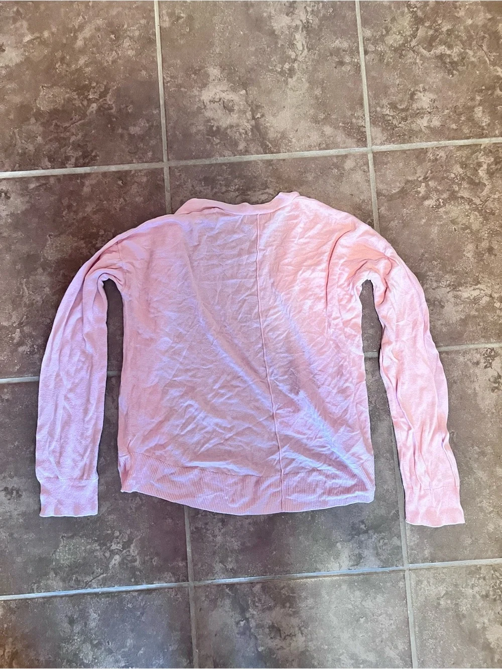 Light Pink Open-Front Lightweight Cardigan